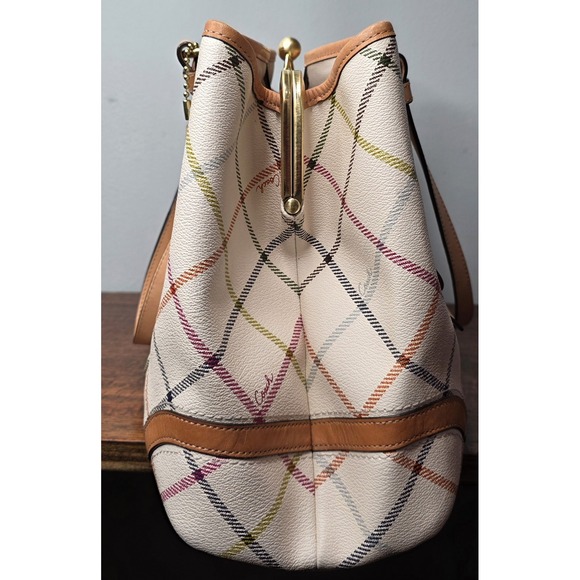 COACH Heritage Tattersall Signature Plaid Off-White Shoulder F23075 - Picture 5 of 15